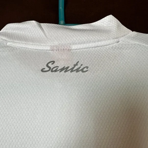 NWT Santic Olivia Women's S-2XL White Cycling Jersey Long Sleeve Full Zip, Rear - Picture 11 of 12